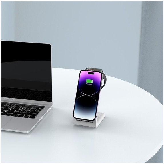 Bežični punjač QI15W-A36 3IN1 for Apple, bijela, Tech-Protect