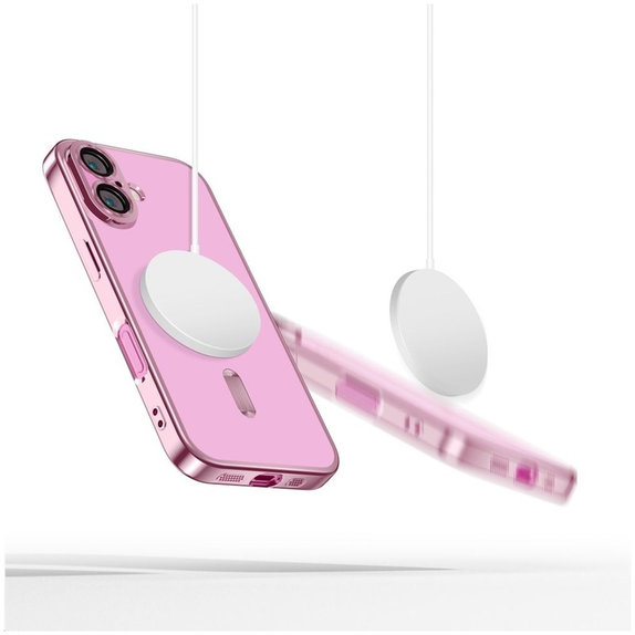 Maskica MagFlex MagSafe za iPhone 16 Shiny Rose, Tech-Protect
