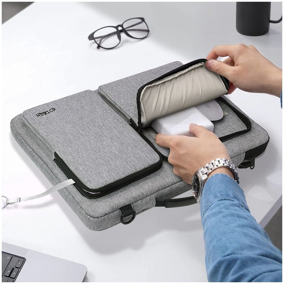 Torba za laptop Defender Bag 13-14, Crayon Grey, Tech-Protect