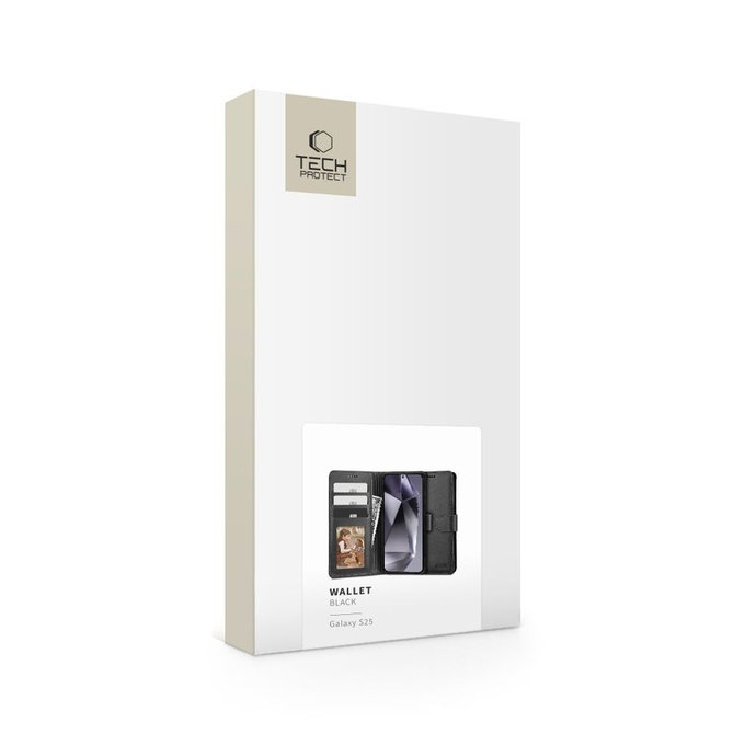 Maskica Wallet za Samsung S25, crna, Tech-Protect