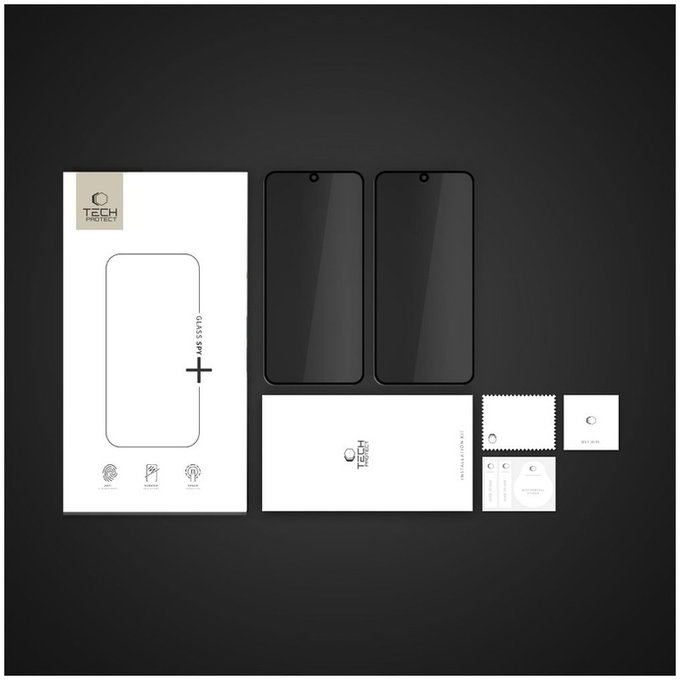 Privacy kaljeno staklo Glass Spy+ 2-PACK za Samsung A36 / A56 5G, privacy, Tech-Protect