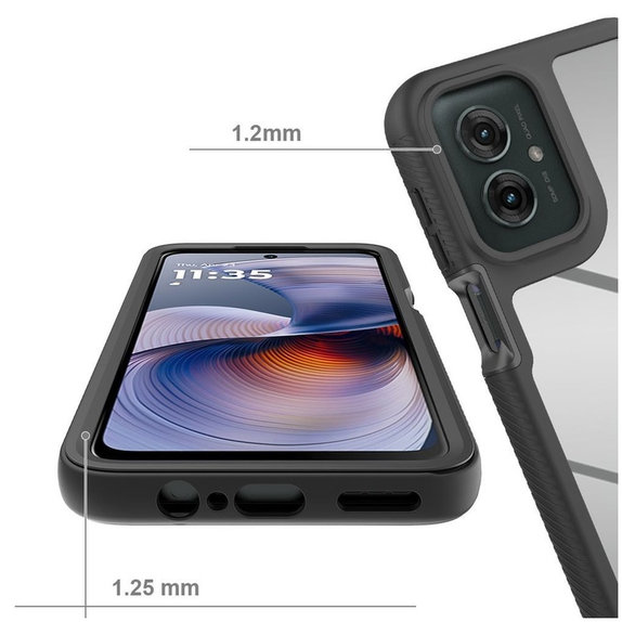 Maskica Defense za Motorola Moto G15 / G15 Power / G17 / G17 Power / G05 / E15, crna, Tech-Protect