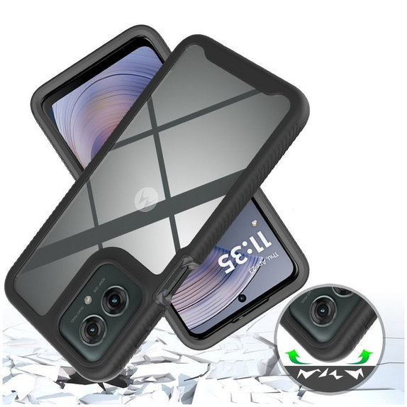 Maskica Defense za Motorola Moto G15 / G15 Power / G17 / G17 Power / G05 / E15, crna, Tech-Protect