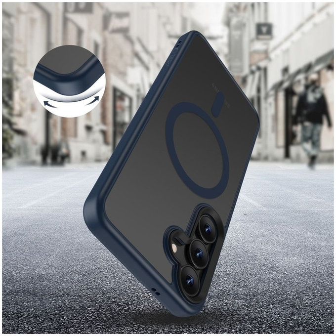 Maskica MagMat MagSafe za Samsung S25, Matte Navy, Tech-Protect
