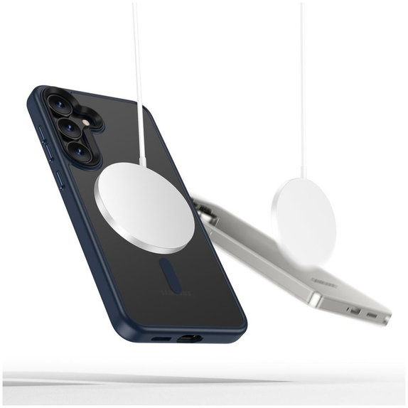 Maskica MagMat MagSafe za Samsung S25, Matte Navy, Tech-Protect
