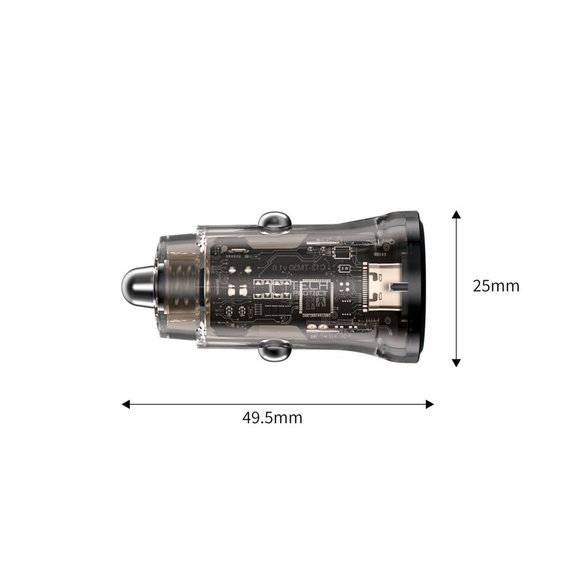 Auto punjač CC01 2-PORT PD 45W / QC3.0, crna, Tech-Protect