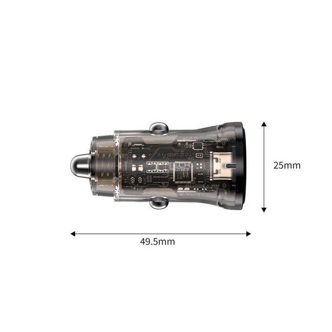 Auto punjač CC01 2-PORT PD 45W / QC3.0, crna, Tech-Protect