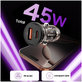 Auto punjač CC01 2-PORT PD 45W / QC3.0, crna, Tech-Protect