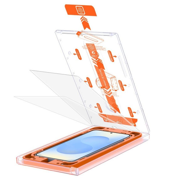 Kaljeno staklo Quick Set+ 2-PACK za Samsung S24 / S25, prozirna, Tech-Protect
