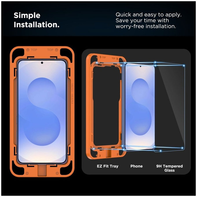 Kaljeno staklo Quick Set+ 2-PACK za Samsung S24 / S25, prozirna, Tech-Protect