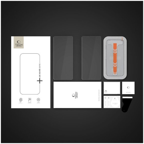 Kaljeno staklo Quick Set+ 2-PACK za Samsung S24 / S25, prozirna, Tech-Protect