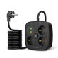 Mrežni punjač PCS3X4 Power Strip 2 USB & 2 USB-C & 3 Socket 200cm, crna, Tech-Protect