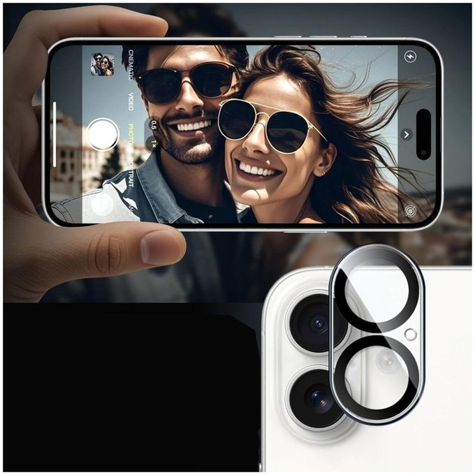 Zaštita kamere Cam Fit+ za iPhone 17, prozirna, Tech-Protect