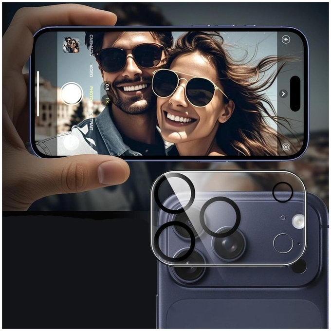 Zaštita kamere Cam Fit+ za iPhone 17 Pro, prozirna, Tech-Protect