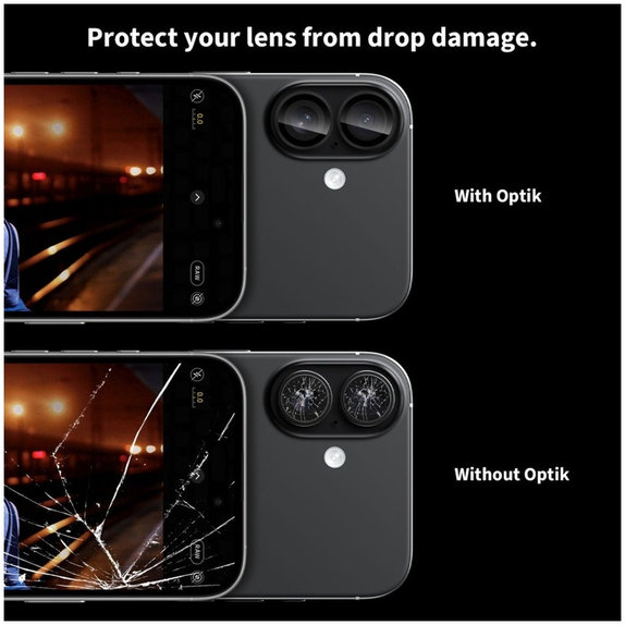 Zaštita kamere Camring Fit+ za iPhone 16 / 16 Plus / 17, prozirna, Tech-Protect