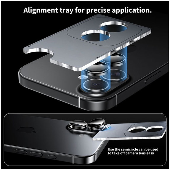 Zaštita kamere Camring Fit+ za iPhone 16 / 16 Plus / 17, prozirna, Tech-Protect