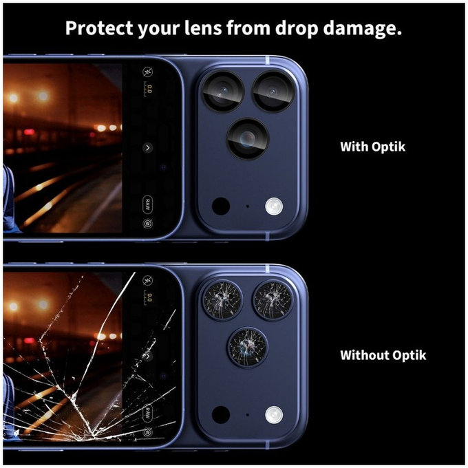 Zaštita kamere Camring Fit+ za iPhone 14 Pro / Max / 15 Pro / Max / 16 Pro / Max / 17 Pro / Max, prozirna, Tech-Protect