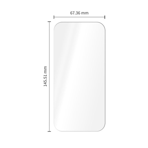 Kaljeno staklo Glass Fit+ 2-PACK za iPhone 16 Pro / 17 / 17 Pro / 18 Pro, prozirna, Tech-Protect