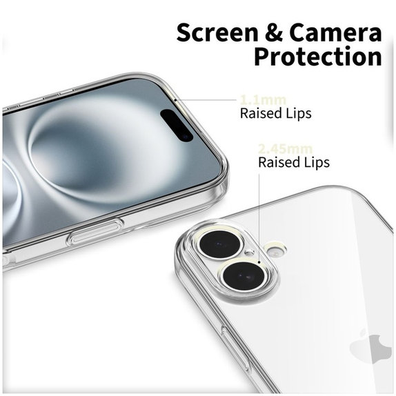 Zaštitna maskica FlexAir za iPhone 17, číre, Tech-Protect
