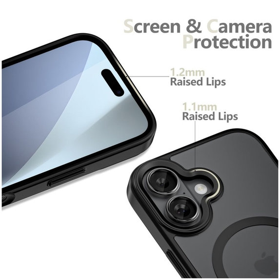 Maskica MagMat MagSafe za iPhone 17, Matte Black, Tech-Protect