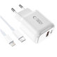 Mrežni punjač NCA20 2-PORT PD 20W / QC3.0 + Lightning Cable, bijela, Tech-Protect