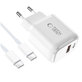 Mrežni punjač NCA20 2-PORT PD 20W / QC3.0 + USB-C Cable, bijela, Tech-Protect
