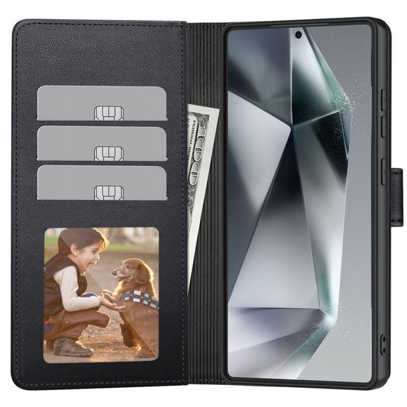 Maskica Wallet za Samsung S25 FE, crna, Tech-Protect