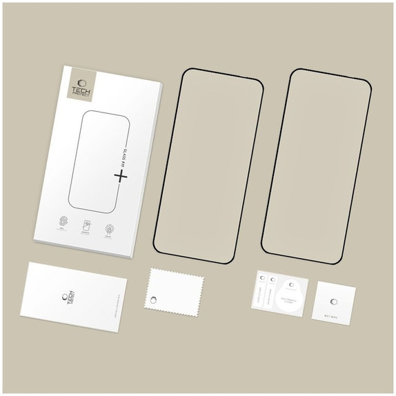 Kaljeno staklo Glass Fit+ 2-PACK za Motorola Edge 50 Neo / 60 Neo, crna, Tech-Protect