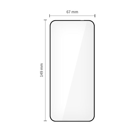 Kaljeno staklo Glass Fit+ 2-PACK za Motorola Edge 50 Neo / 60 Neo, crna, Tech-Protect