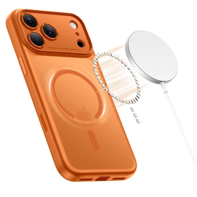 Maskica MagPeak MagSafe CC za iPhone 17 Pro Max, Matte Cosmic Orange, Tech-Protect