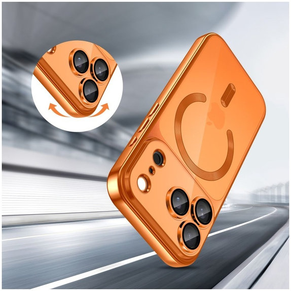 Maskica MagFlex MagSafe za iPhone 17 Pro, Shiny Cosmic Orange, Tech-Protect
