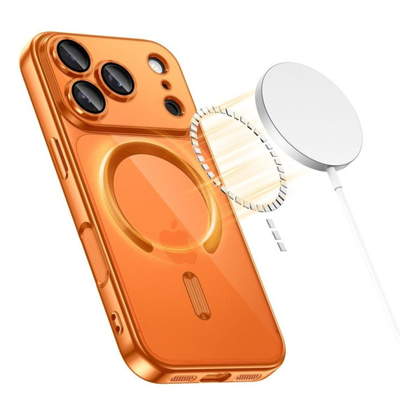 Maskica MagFlex MagSafe za iPhone 17 Pro Max, Shiny Cosmic Orange, Tech-Protect