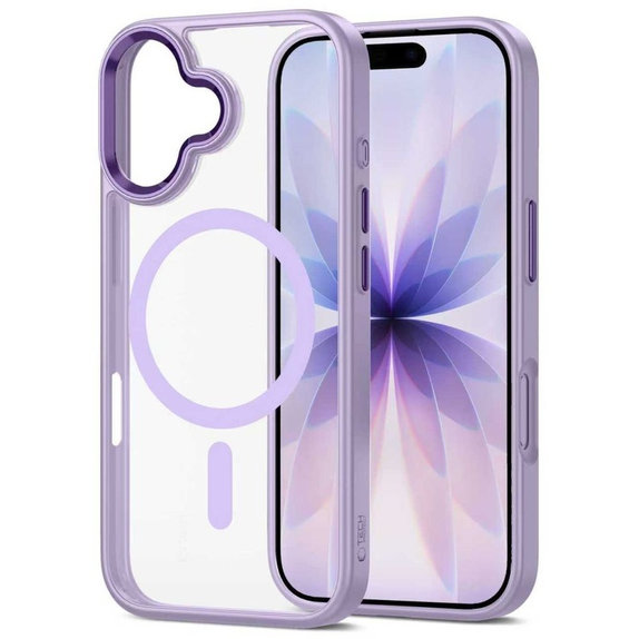 Maskica MagMat MagSafe za iPhone 17, Lavender/Clear, Tech-Protect