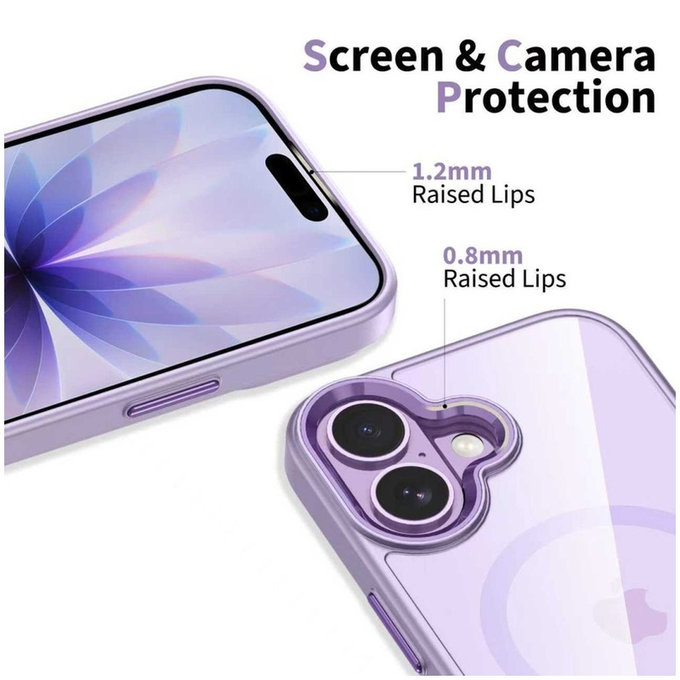 Maskica MagMat MagSafe za iPhone 17, Lavender/Clear, Tech-Protect