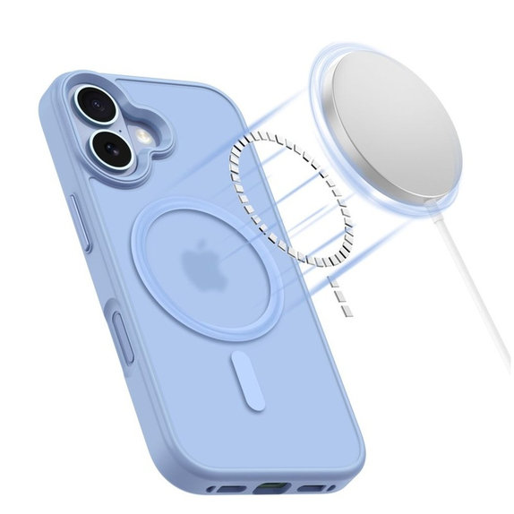 Maskica MagMat MagSafe za iPhone 17, Matte Mist Blue, Tech-Protect