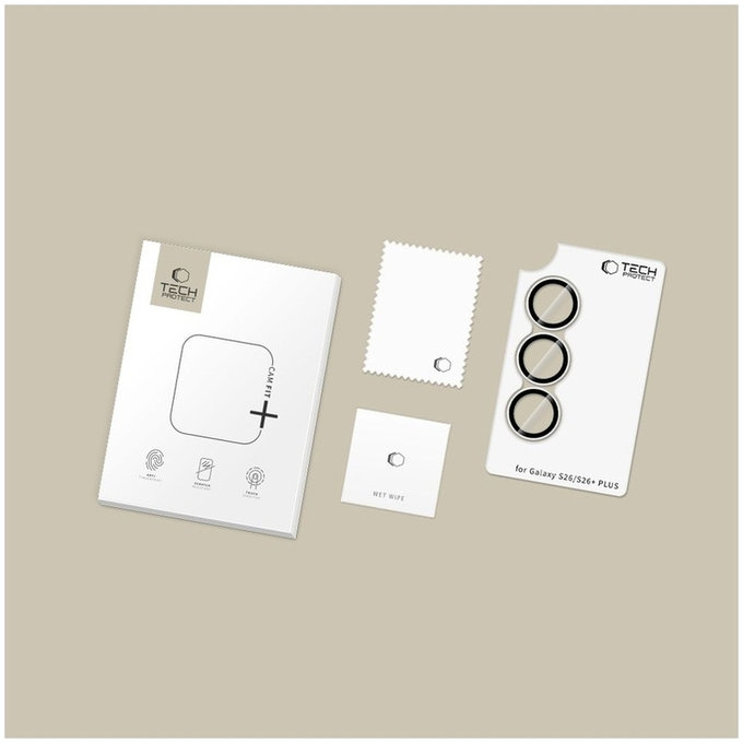 Zaštita kamere Camring Fit+ za Samsung S26 / S26+ Plus, prozirna, Tech-Protect