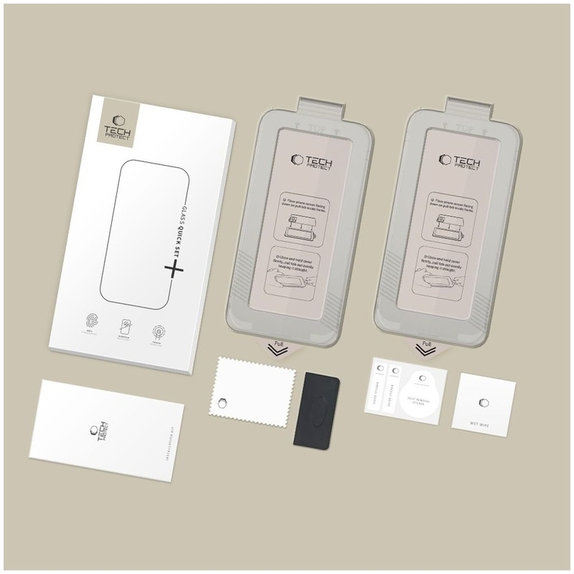 Kaljeno staklo Quick Set+ 2-Pack za Samsung S26 Ultra, Black, Tech-Protect