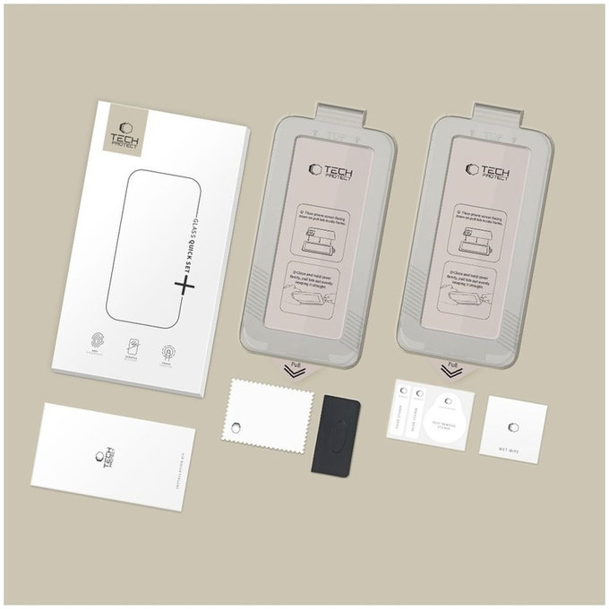 Kaljeno staklo Quick Set+ 2-Pack za Samsung S26 Ultra, Black, Tech-Protect