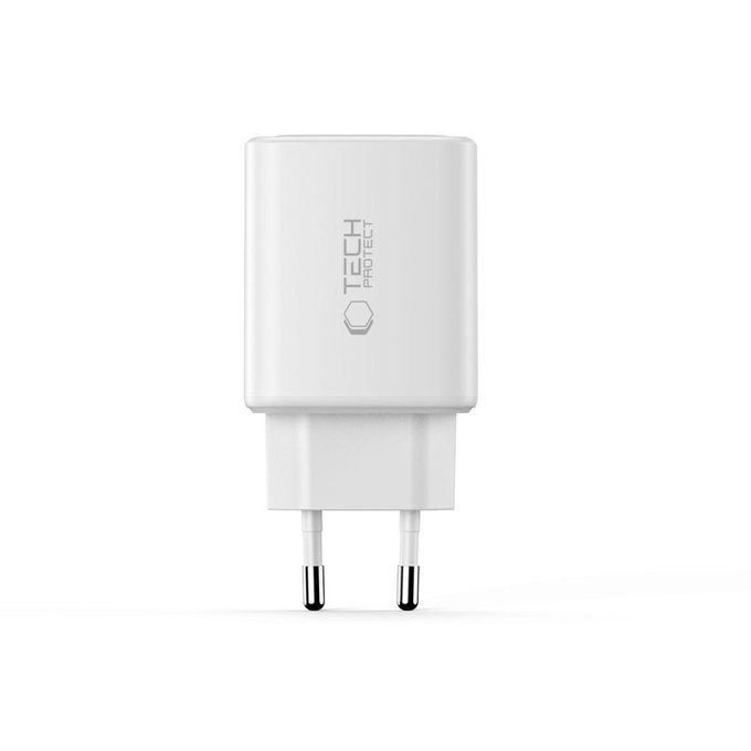 Mrežni punjač NCA65W-GAN 3-PORT PD 65W / QC3.0, bijela, Tech-Protect