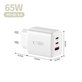 Mrežni punjač NCA65W-GAN 3-PORT PD 65W / QC3.0, bijela, Tech-Protect