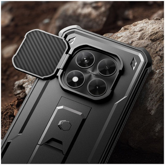 Maska Kevlar Cam+ s 2 prednja okvira za Xiaomi Redmi Note 15 Pro 5G, crna, Tech-Protect