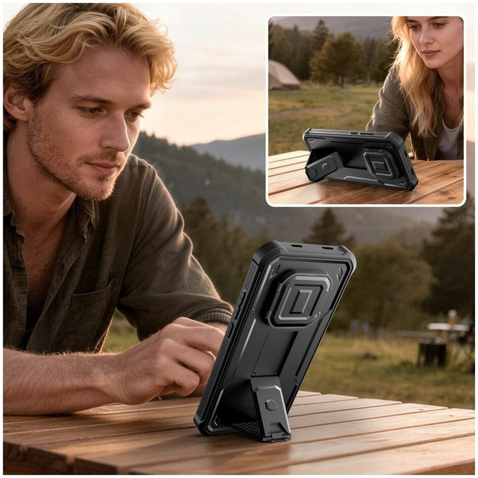 Maska Kevlar Cam+ s 2 prednja okvira za Xiaomi Redmi Note 15 Pro 5G, crna, Tech-Protect