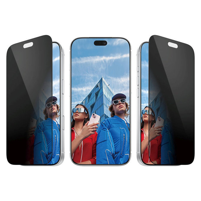 Kaljeno staklo UWF 2-Way Privacy s aplikatorom za iPhone 18 Pro, Crna, PanzerGlass