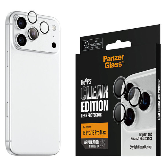 Zaštita objektiva kamere Hoops za iPhone 18 Pro/18 Pro Max, Prozirna, PanzerGlass