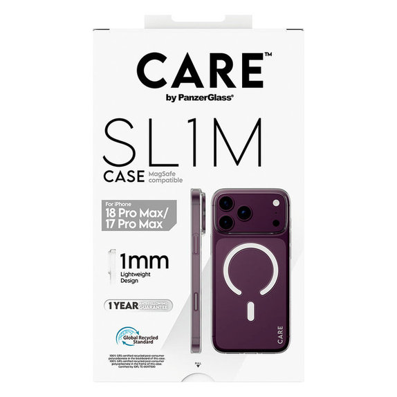 Maska SL1M s MagSAFE za iPhone 18 Pro Max/17 Pro Max/16e, Transparentnana, PanzerGlass