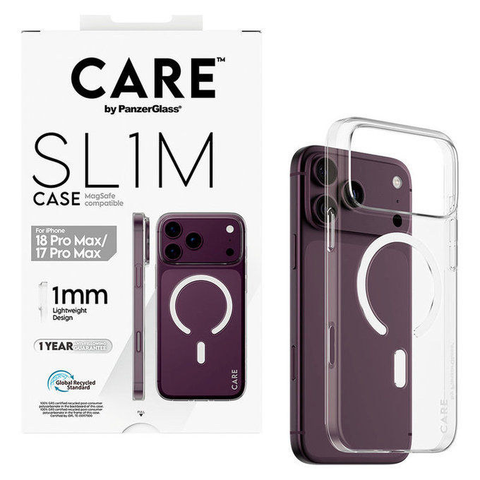 Maska SL1M s MagSAFE za iPhone 18 Pro Max/17 Pro Max/16e, Transparentnana, PanzerGlass