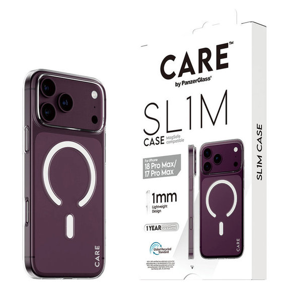 Maska SL1M s MagSAFE za iPhone 18 Pro Max/17 Pro Max/16e, Transparentnana, PanzerGlass