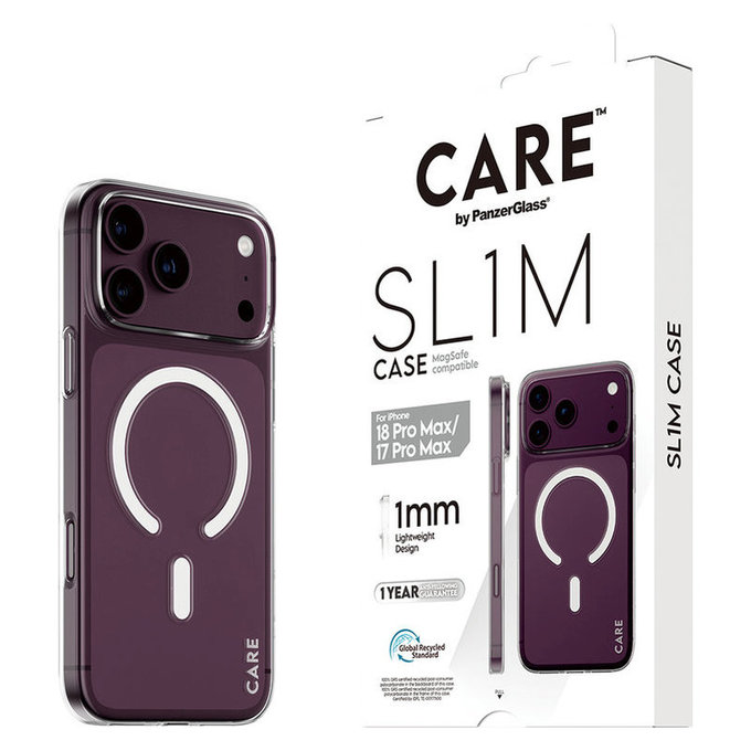 Maska SL1M s MagSAFE za iPhone 18 Pro Max/17 Pro Max/16e, Transparentnana, PanzerGlass