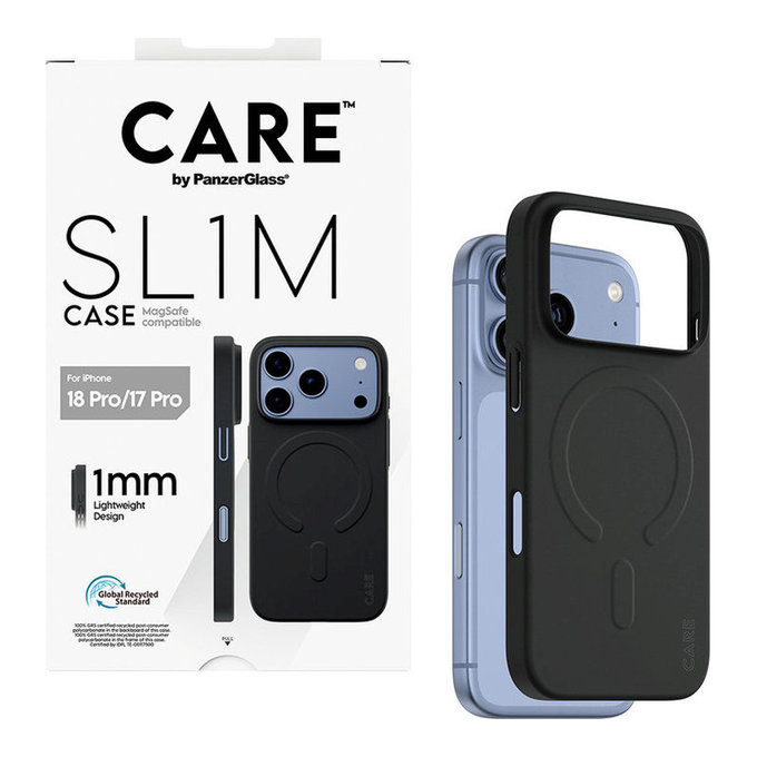 Maska SL1M s MagSAFE za iPhone 18 Pro/17 Pro/16e, Crna, PanzerGlass