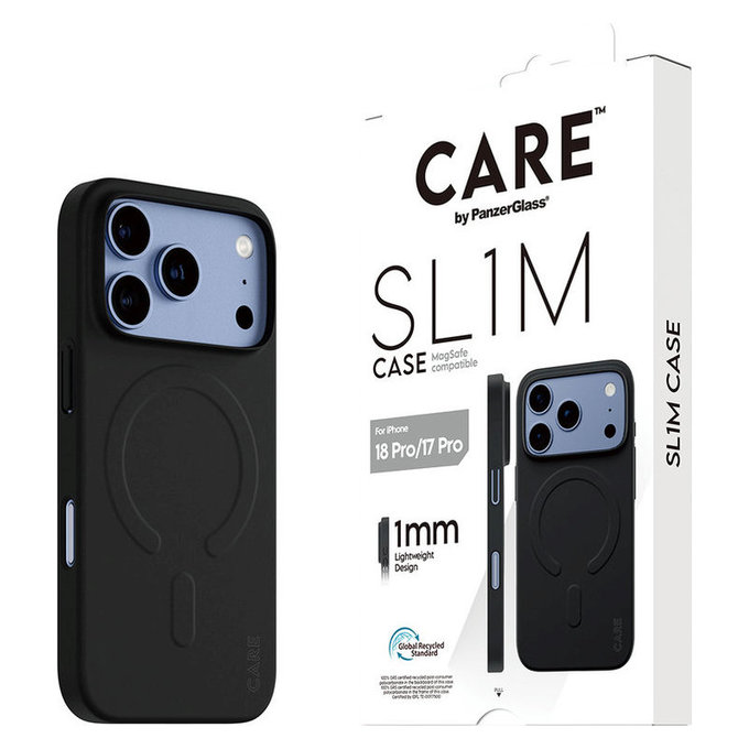 Maska SL1M s MagSAFE za iPhone 18 Pro/17 Pro/16e, Crna, PanzerGlass